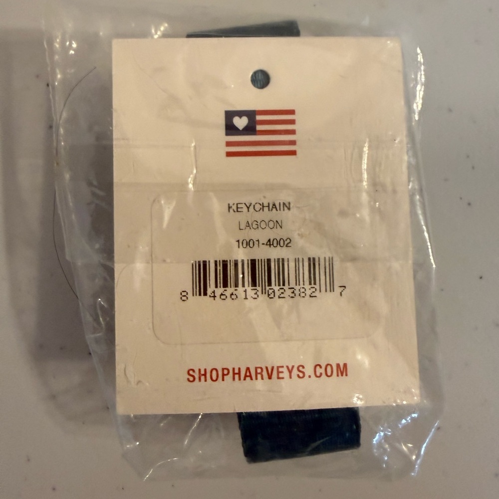 Harvey's Seatbelt "Click N Go" (CNG) Keychain in lagoon - Picture 2 of 2